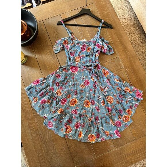 Label Of Love - Candy Floral Tie Front Ruffle Sundress Size XSmall - Picture 10 of 14